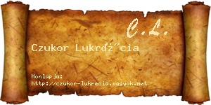 Czukor Lukrécia névjegykártya